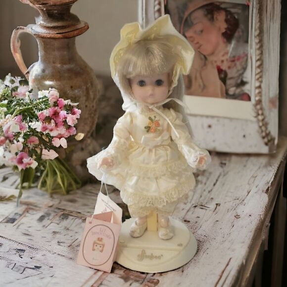 Effanbee Jennifer Doll Vintage 1988 Lil Innocents With Tags Blonde Hair Blue Eye - Picture 15 of 16